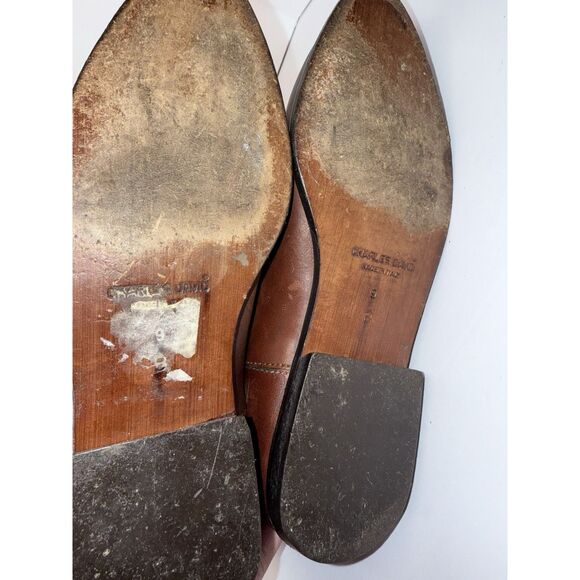 Vtg Charles David Tall Leather Riding Boots Brown Low Heel Equestrian Womens 9 - Picture 9 of 15